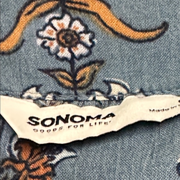 Sonoma Blue Floral Blouse - Picture 8 of 9